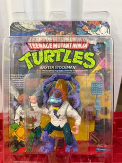 Vintage TMNT Baxter Stockman Unpunched MOC W/Protector