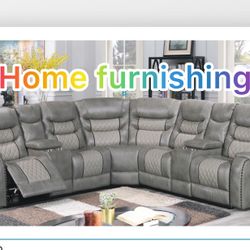 Furniture, living room sectional leather
