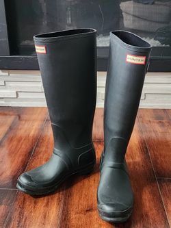 Hunter Original Tall Black Rain Boots Women's US 8 / UK 6 Waterproof Wellies