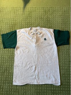 Y2K 00s HBO Six Feet Under TV Series Three Button Shirt M Green Gray
