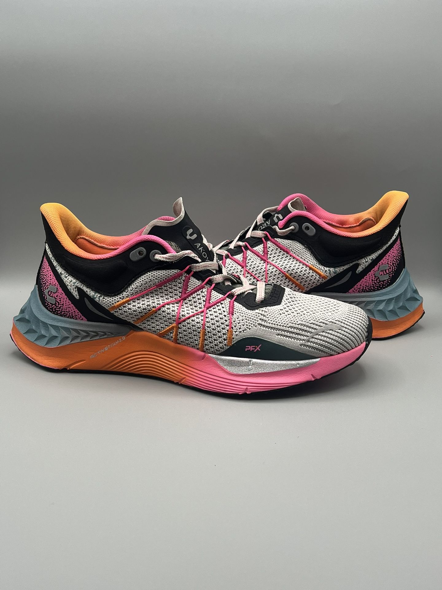 Charly Akoyo PFX Grey Orange Running Trail Shoes - Women’s Size 9 (1509298)