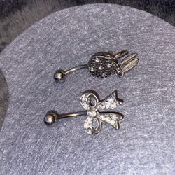 Belly Button Rings Set Of 2