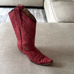 Red Leather Boots