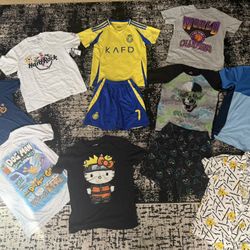 Boys Size, Medium, And Large Summer Clothing Bundle 8-10