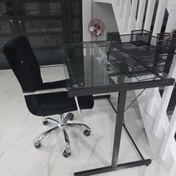 Computer desk with chair