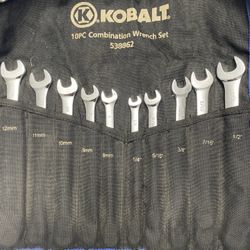 10Pc Combination Wrench Set