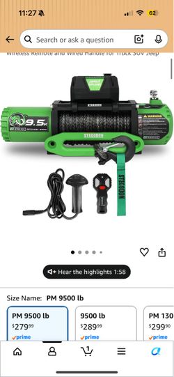 Brand new winch