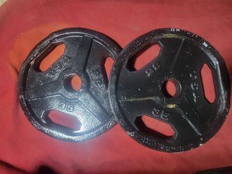 OLYMPIC 2" HOLE.  35s.  PLATES 70LBs. TOTAL 
11525 S HALSTED DUNKIN DONUTS/7111.S WESTERN WALGREENS 
70$  CASH ONLY AS IS