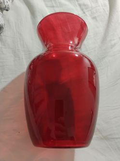 Red Glass Vase