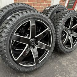 NEW 24 inch gloss black/milled wheels and atturo xt 285/40r24 tires