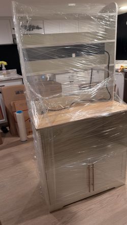 White Microwave/Coffee Stand LIKE NEW