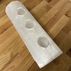 Selenite Crystal Candle Holder