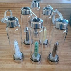 Healing crystal water bottle 