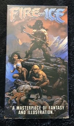 Fire And Ice Animated Fantasy Movie On VHS Tape