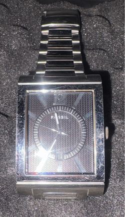Fossil Square-Case Stainless Steel Watch