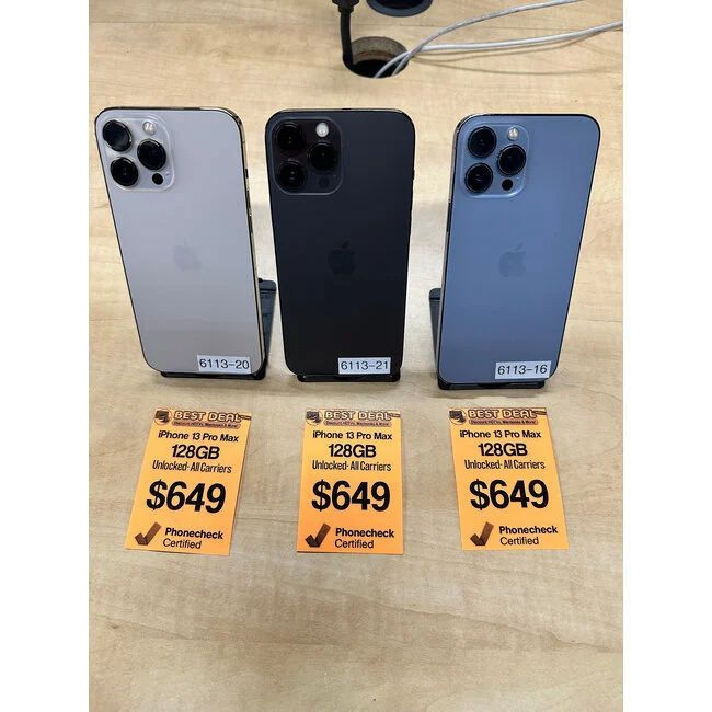 PRICE DROP Apple iPhone 13 Pro Max Unlocked 128GB (Various Colors)