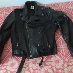 vintage rare rad leather san francisco motorcycle jacket sz 40
