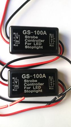 2pcs GS-100A Car Flash Strobe Controller Box Module for LED Brake Tail Stop Light Car styling