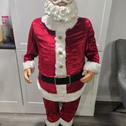 Gemmy 5 FT Animated Life Size Singing Santa Claus Christmas With Microphone 