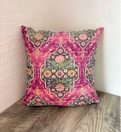 Anthropologie multicolor velvet geometric print 18X18