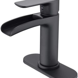 Brand new Black Matte Waterfall Bathroom Faucet