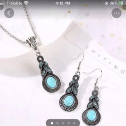 Tibetan Turquoise Jewelry Set
