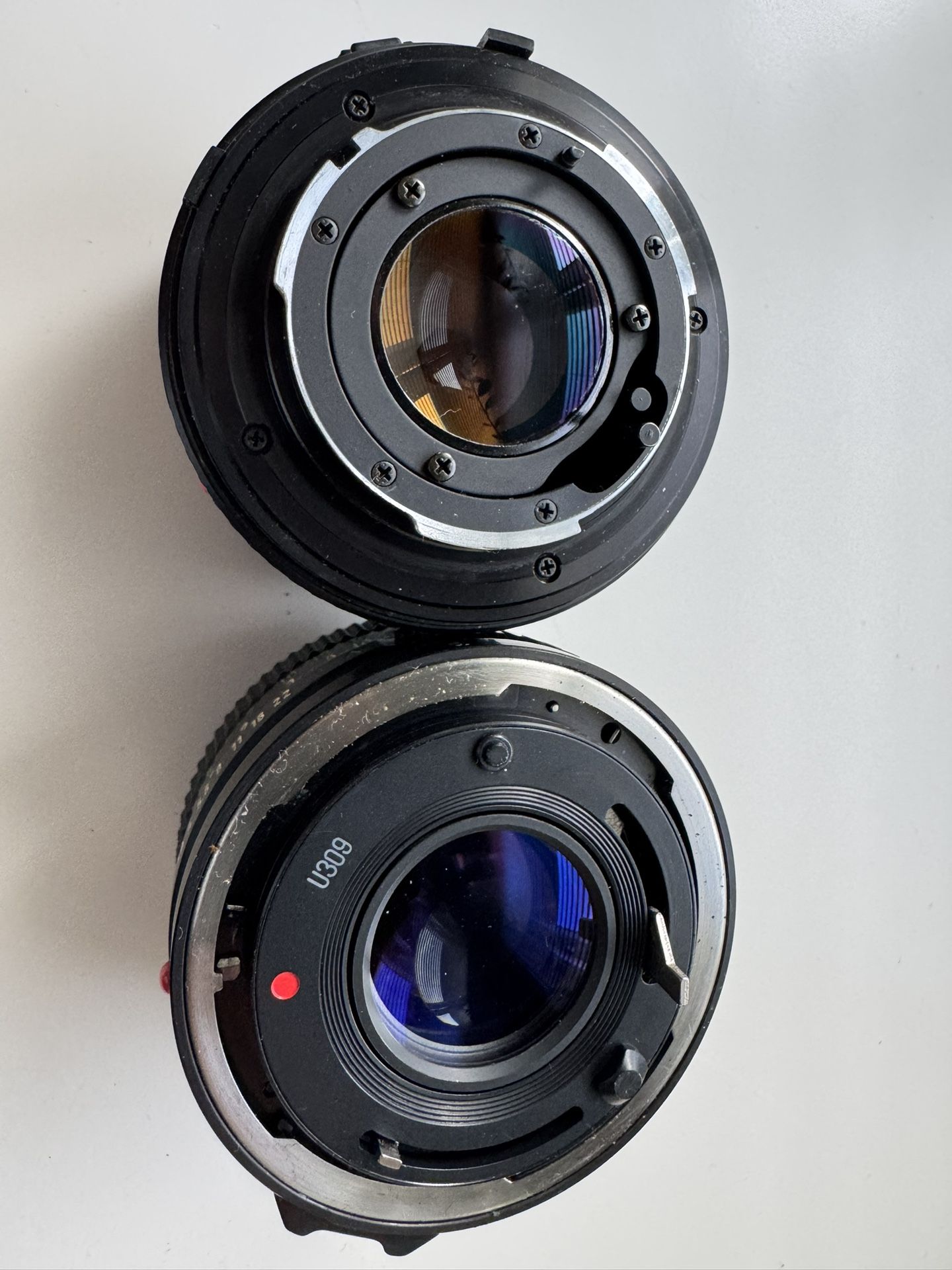 Minolta MD 50 1.7 And Canon FD 1.8 Clean Lenses
