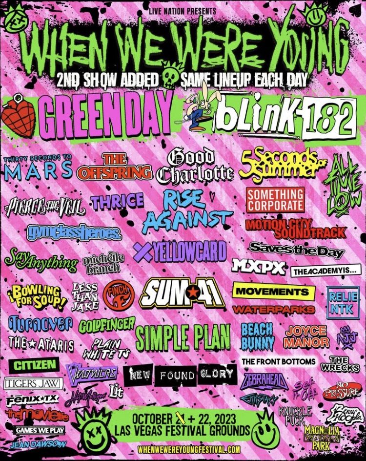 When We Were Young- One GA Ticket- Saturday 10/21
