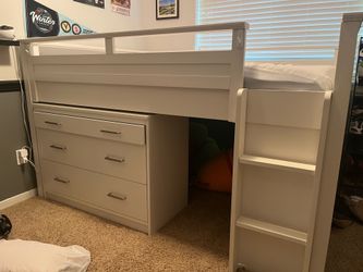 Pottery Barn Sleep and Study Low Loft Bed