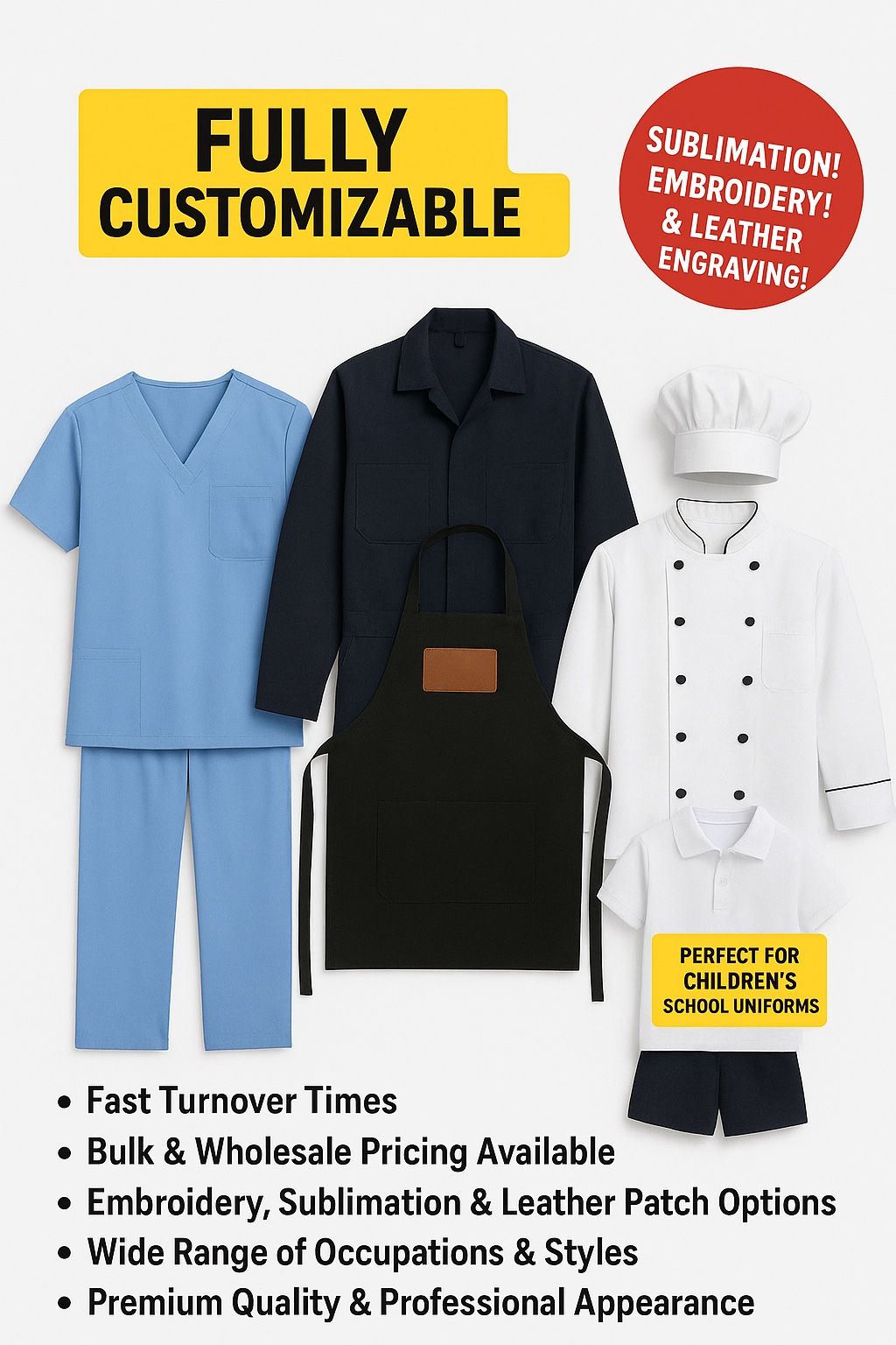 Custom Printed Professional Uniforms