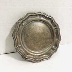 Vintage Antique 18th Century London Hallmark Pewter Plate