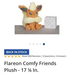 Pokémon Center Flareon Plush