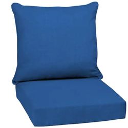 Deep Seat Bottom and Back Cushion 24 x 24, Cobalt Blue
