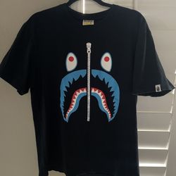 Bape blue hotsell shark tee
