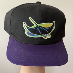 Vintage MLB Tampa Bay Devil Rays Sting Rays SnapBack Hat Cap Men Small