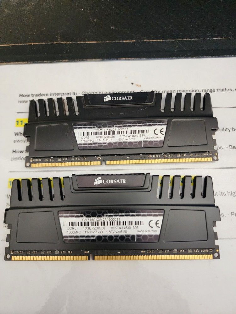 Corsair 16GB (2x8GB) DDR3 1600MHz Desktop RAM PC3-12800 CL11