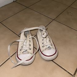 White Toddler Converse 4C