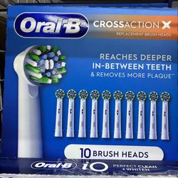 Oral-B CrossAction X Replacement Brush Heads, 10-Pack