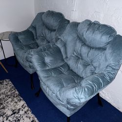 Set Of Fluffy Lounge Chairs