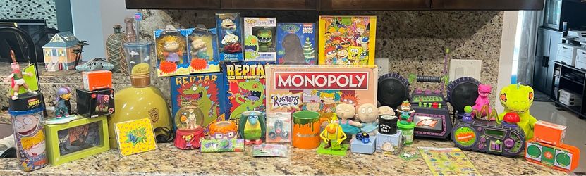 Nickelodeon Vintage Lot- Alarm Clock, Radio And More