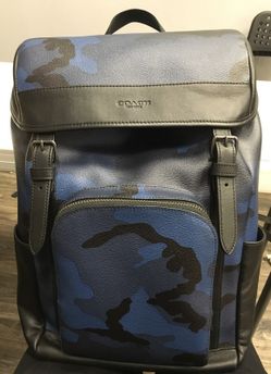 Blue camo Coach backpack