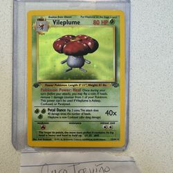 Vileplume #15/64 1st Edition Jungle LP+ Pokemon