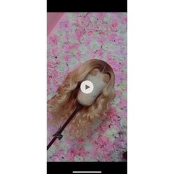 26” Custom Colored Blonde Closure Wig