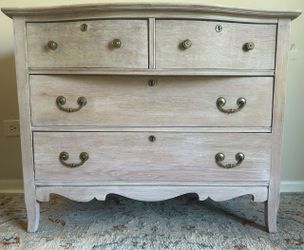 Antique Serpentine Dresser Beautiful Refinished Oak