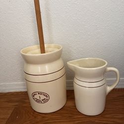 Vintage Butter Churn W/vase