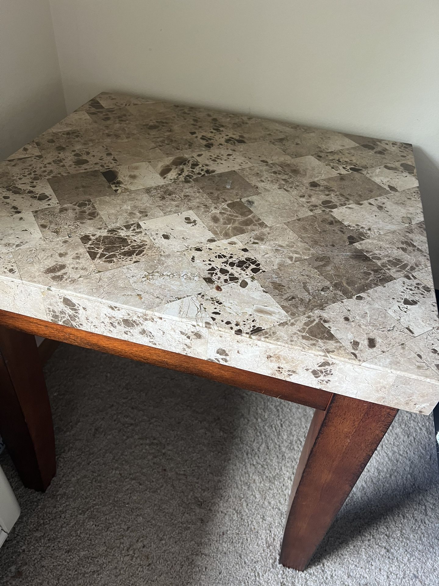 2 Marble End tables 75 Each