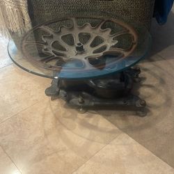Table Made From Train Track Laying Mechanism