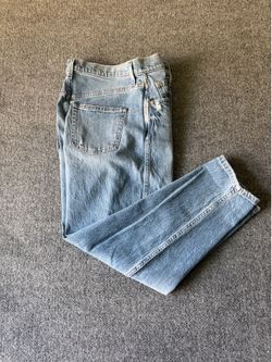 AYR Light Wash Blue Denim Jeans Relaxed Fit Tapered Mid Rise 5-Pocket 29S