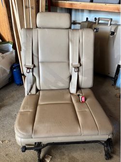 13' Escalade Leather Rear Backseat Third 3rd Row Tan Removable Seats Pair OEM OE
