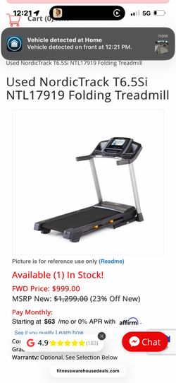 Nordic track tread mill t 6.5 s